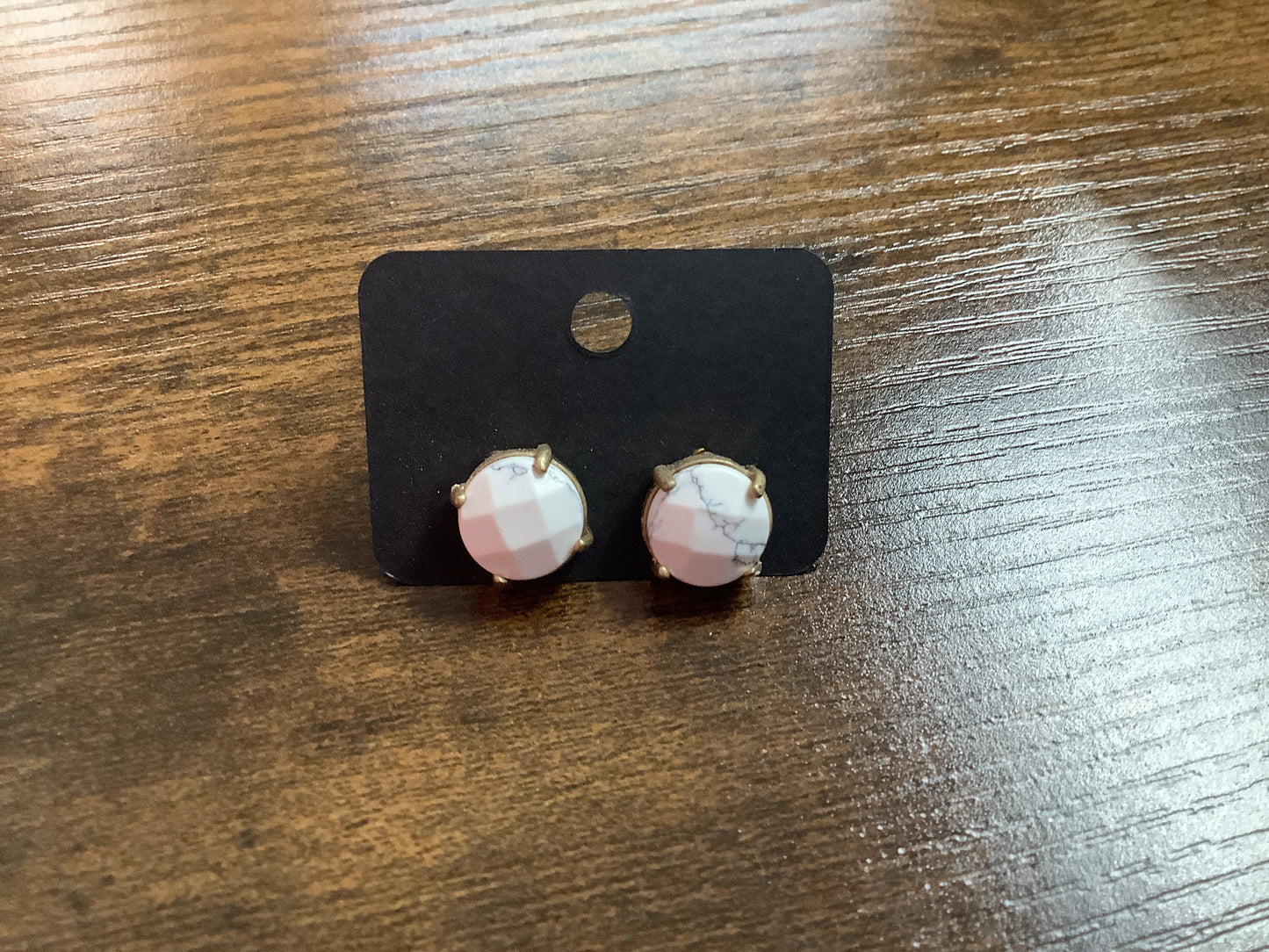 Raw White Stone Earrings