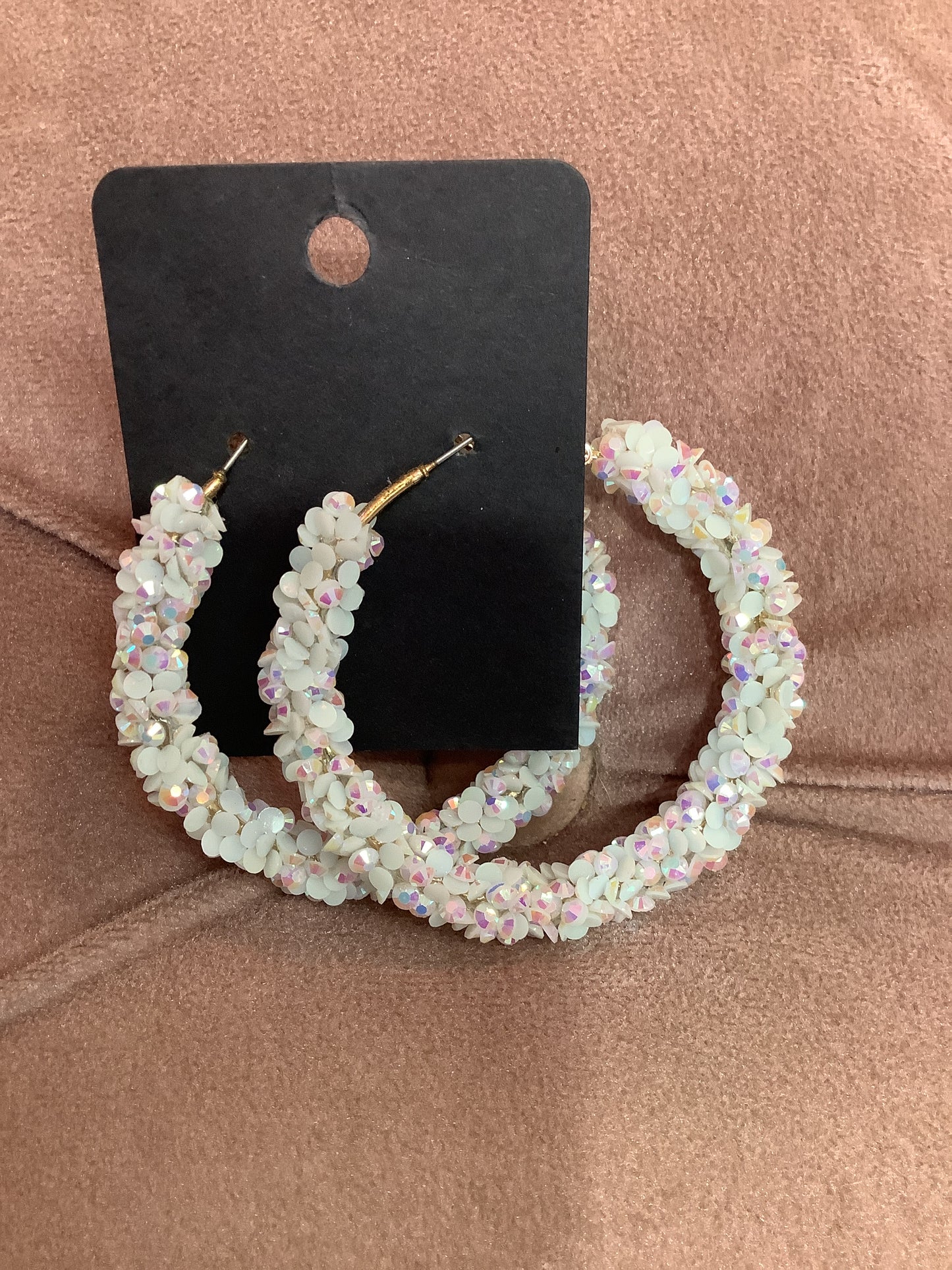 White shiny Earrings