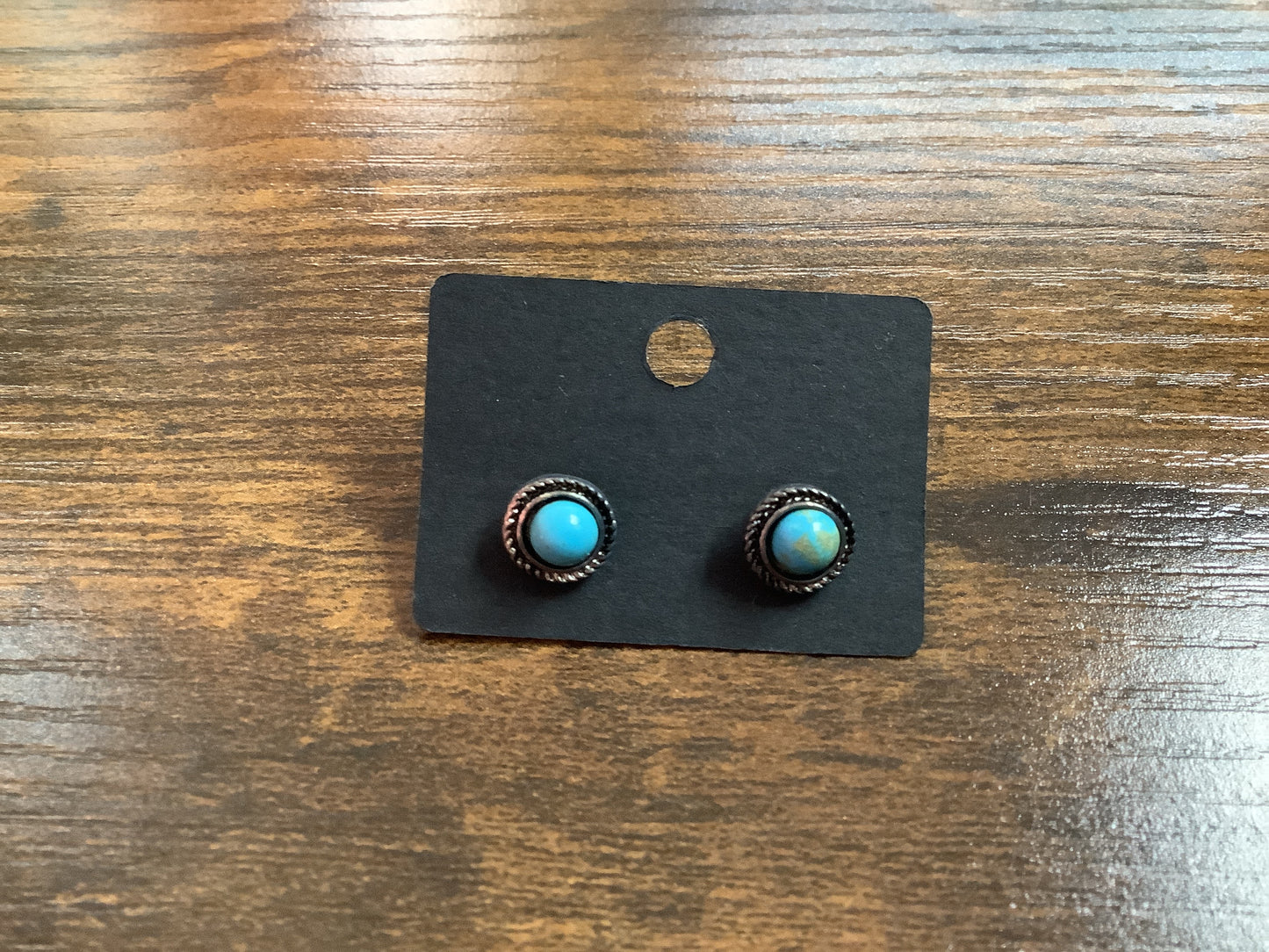 Mini Round Turquoise Stud