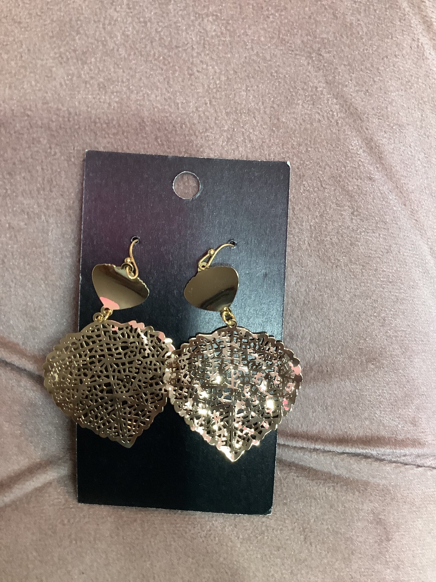 Gold Heart Earrings