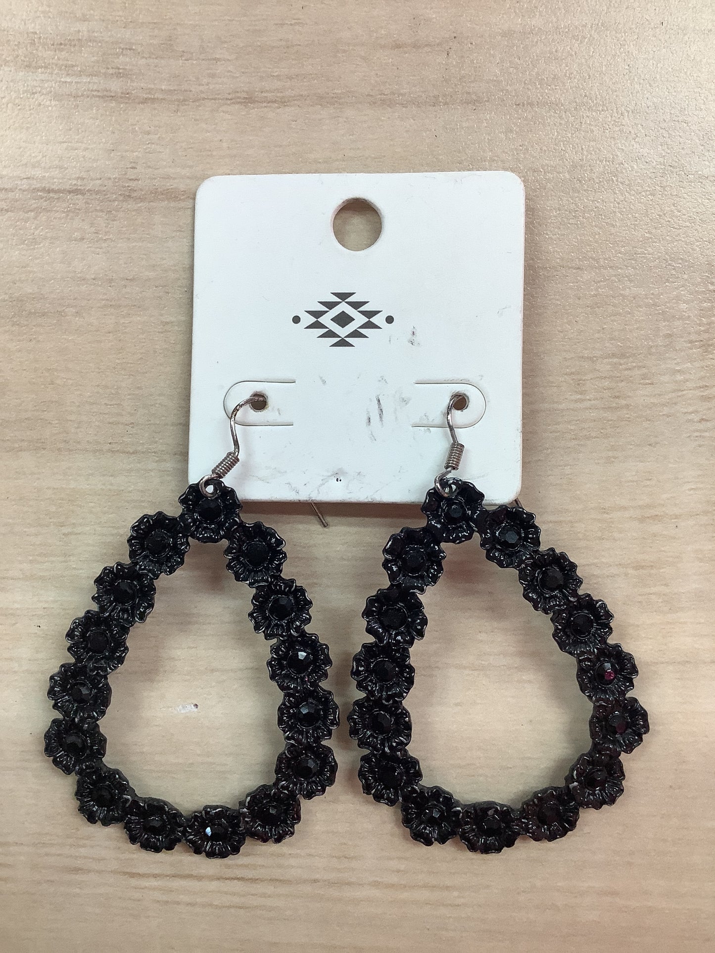 Black Floral Earrings