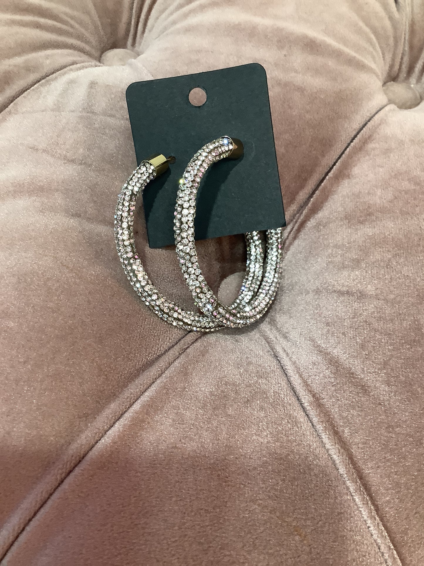 Large Silver and Gold Clasp Hoop Earrings