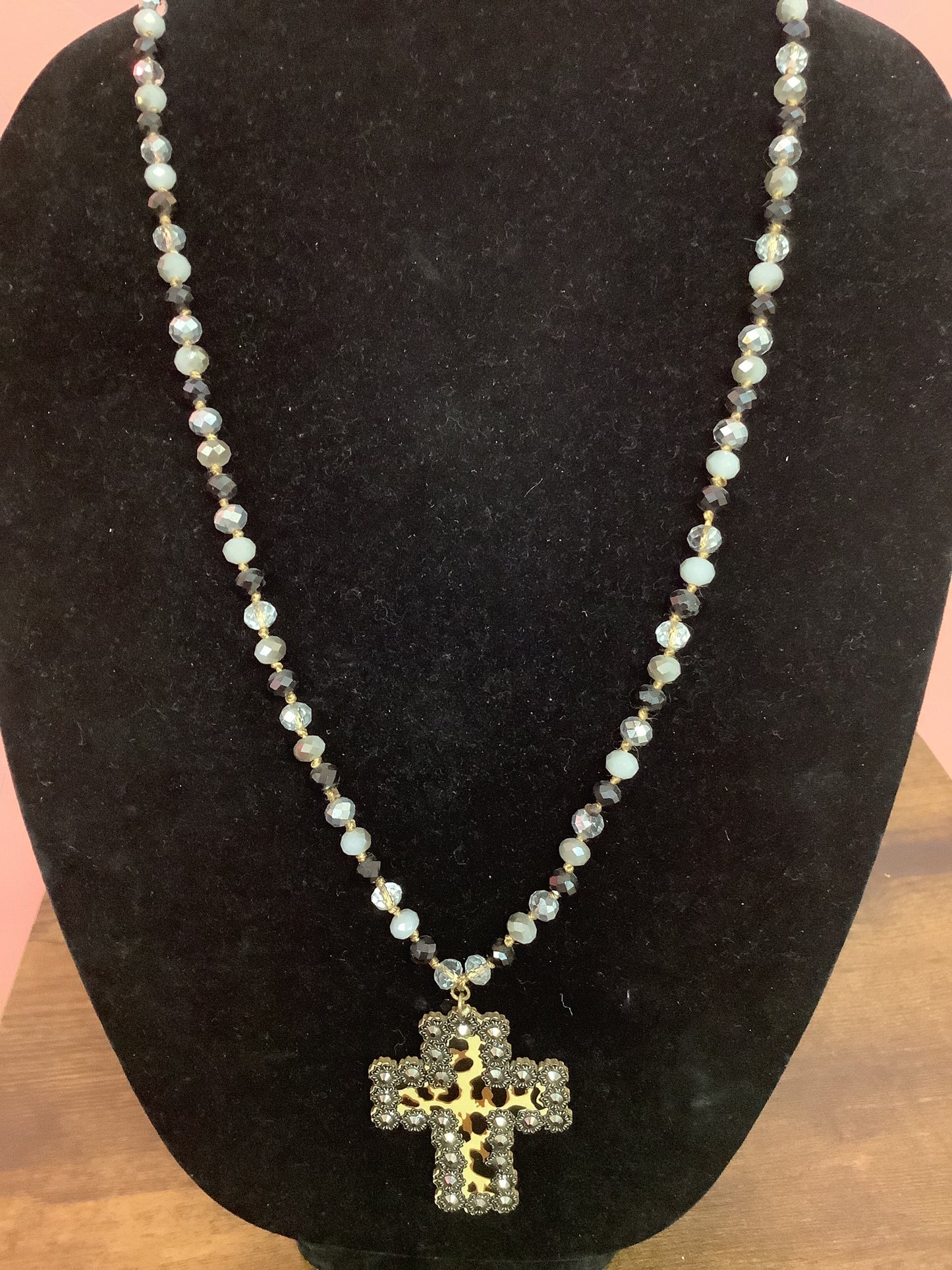Necklace with Cheetah Cross