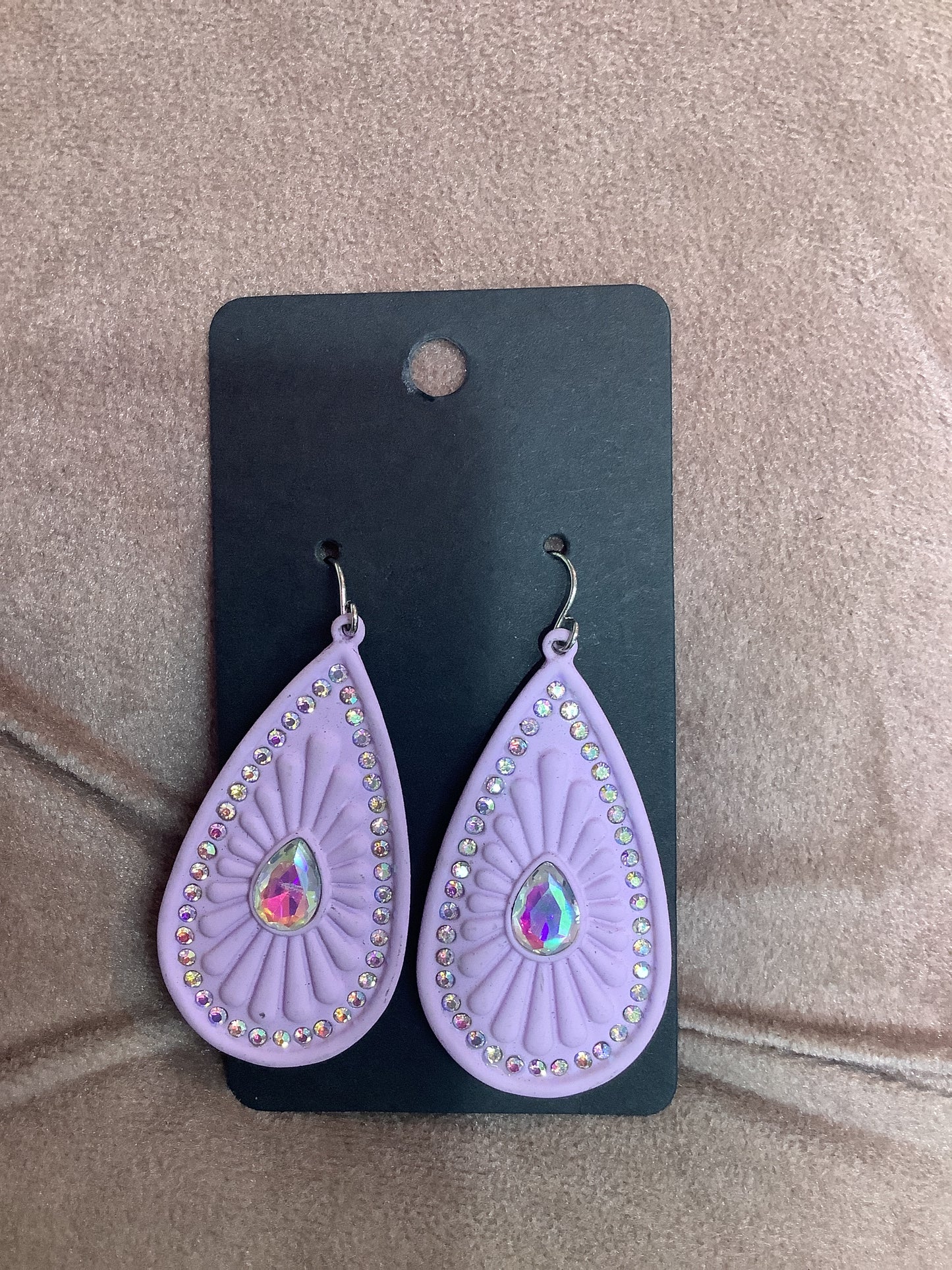 Purple Diamond Earrings