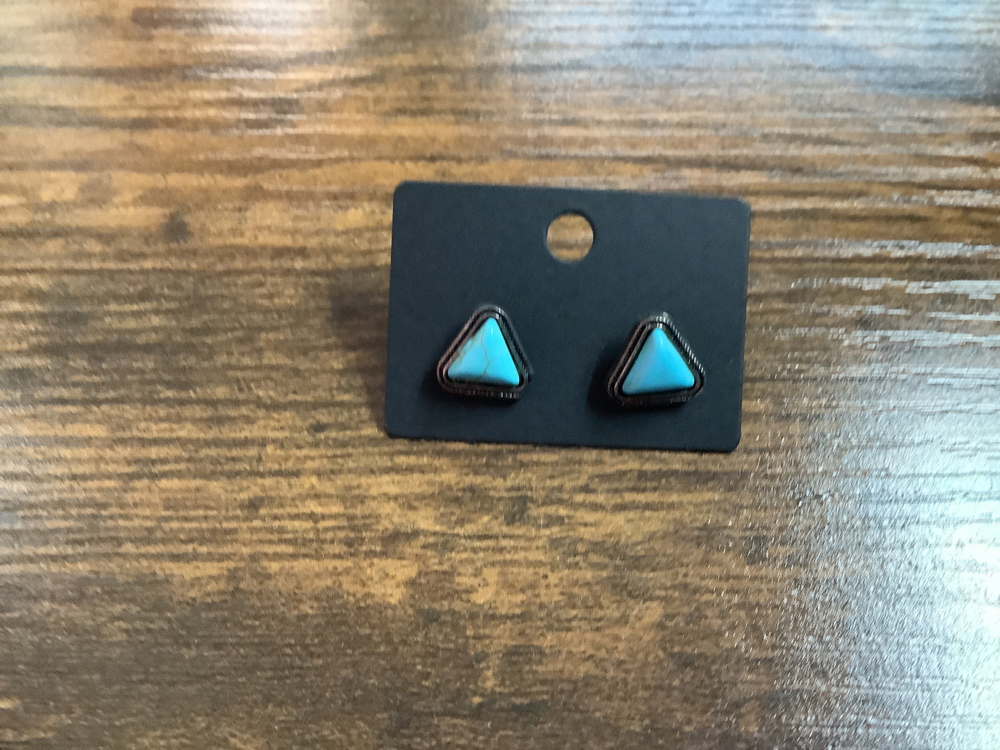 Turquoise Triangle Stud