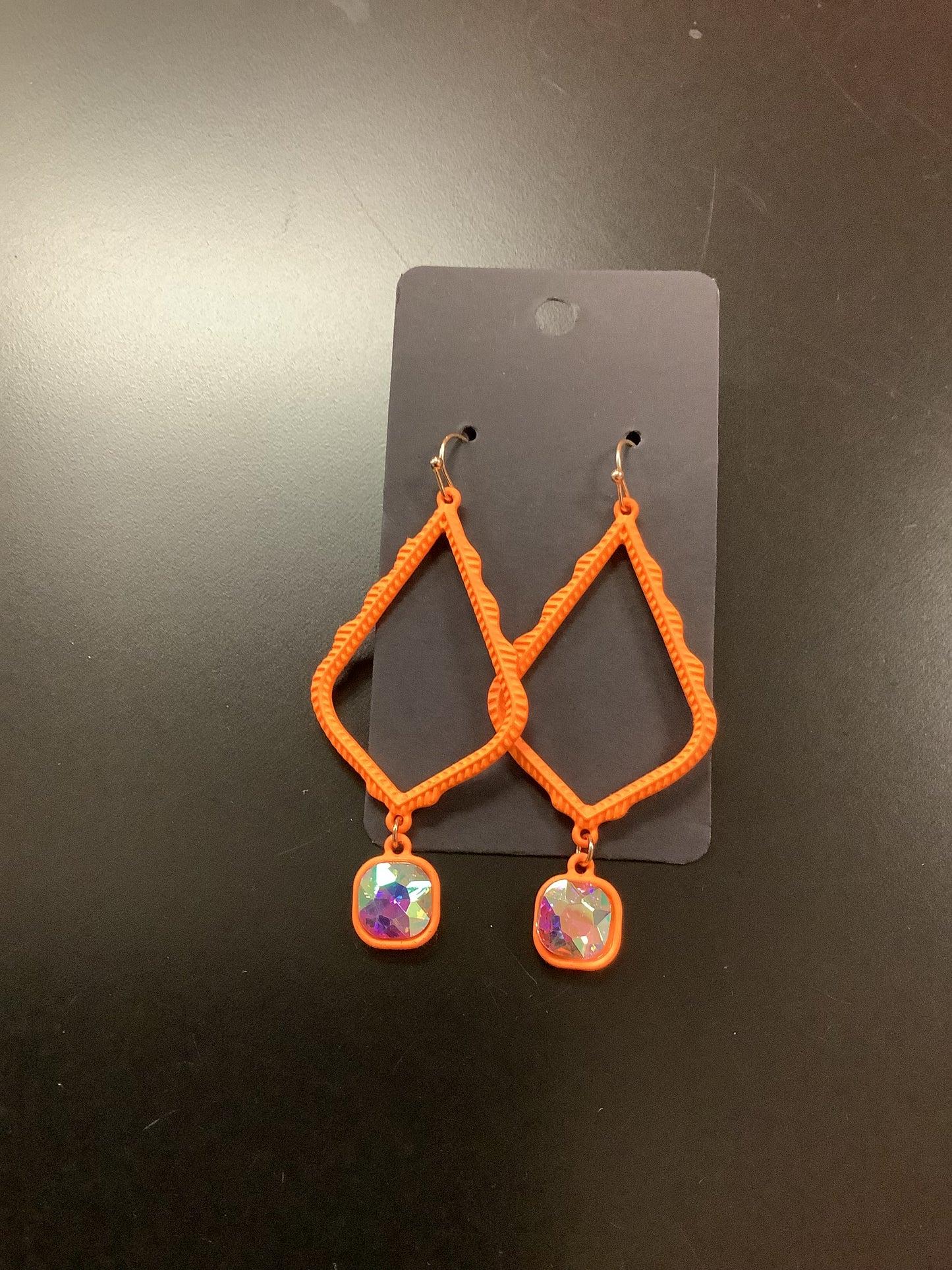 Orange Dangle Earrings