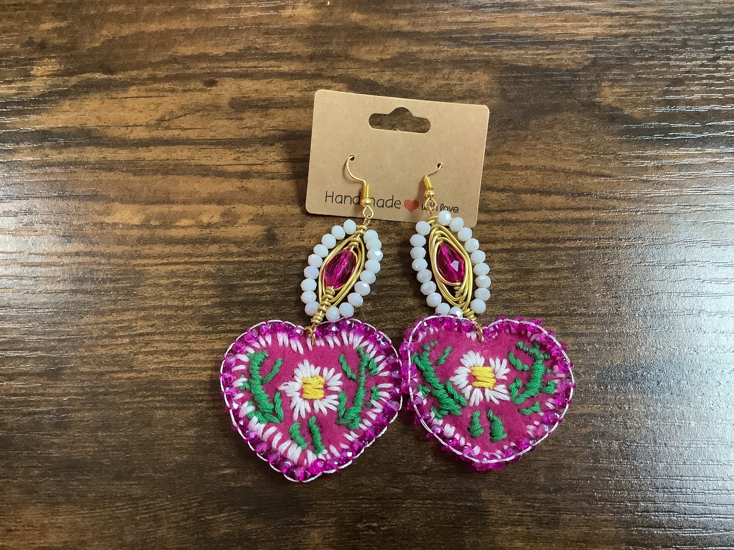 Beaded Hand stitch Earrings