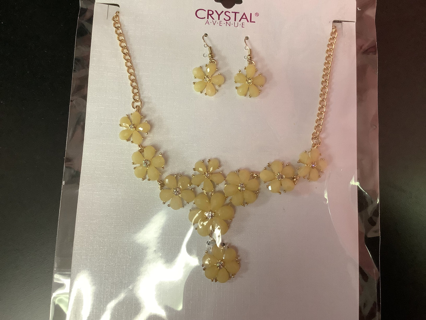 Yellow Flower Necklace Set
