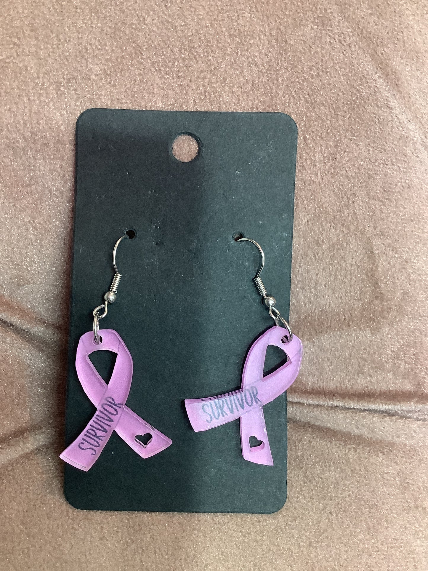 Pink Cancer Survivor Earrings