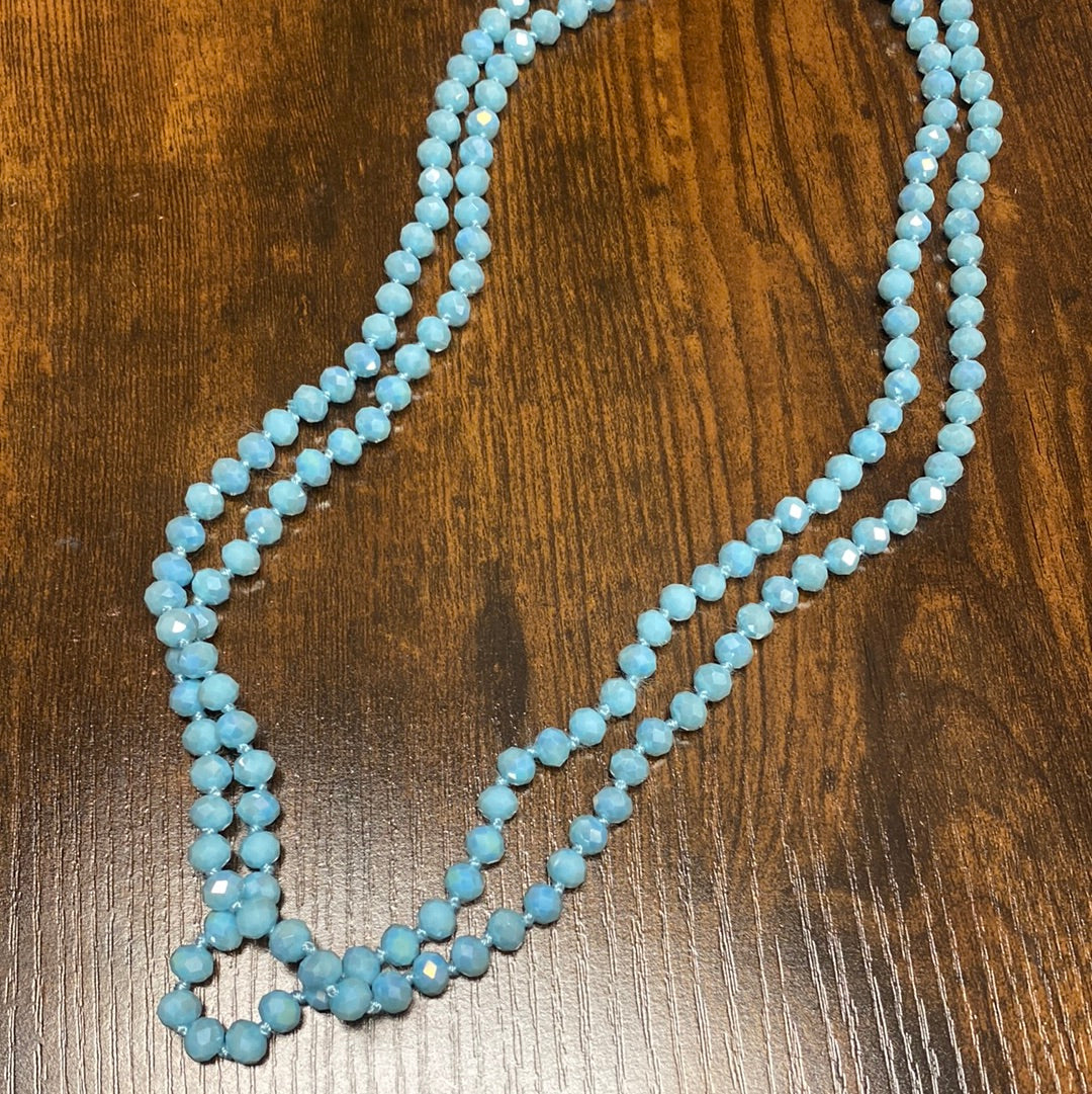 Baby Blue Bead Necklace