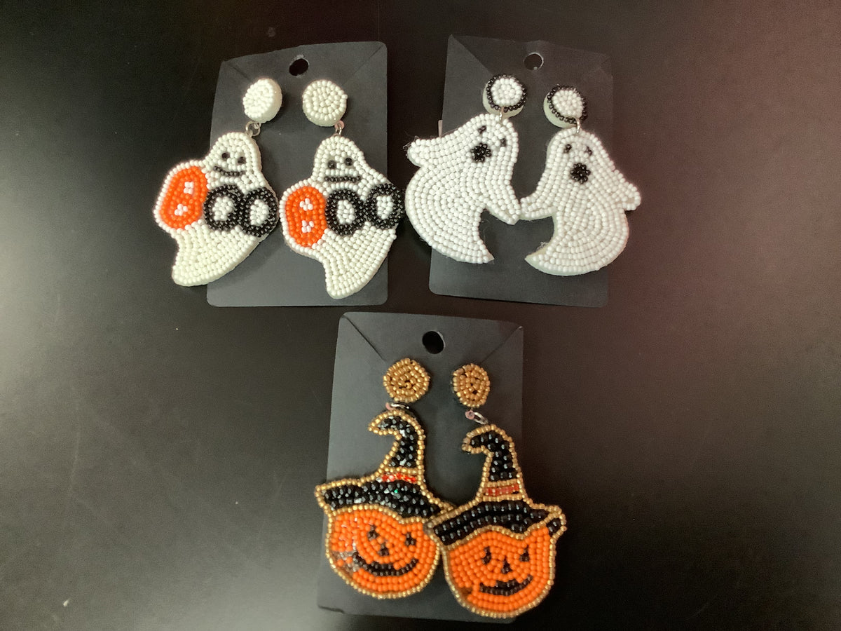Beaded Halloween Earrings