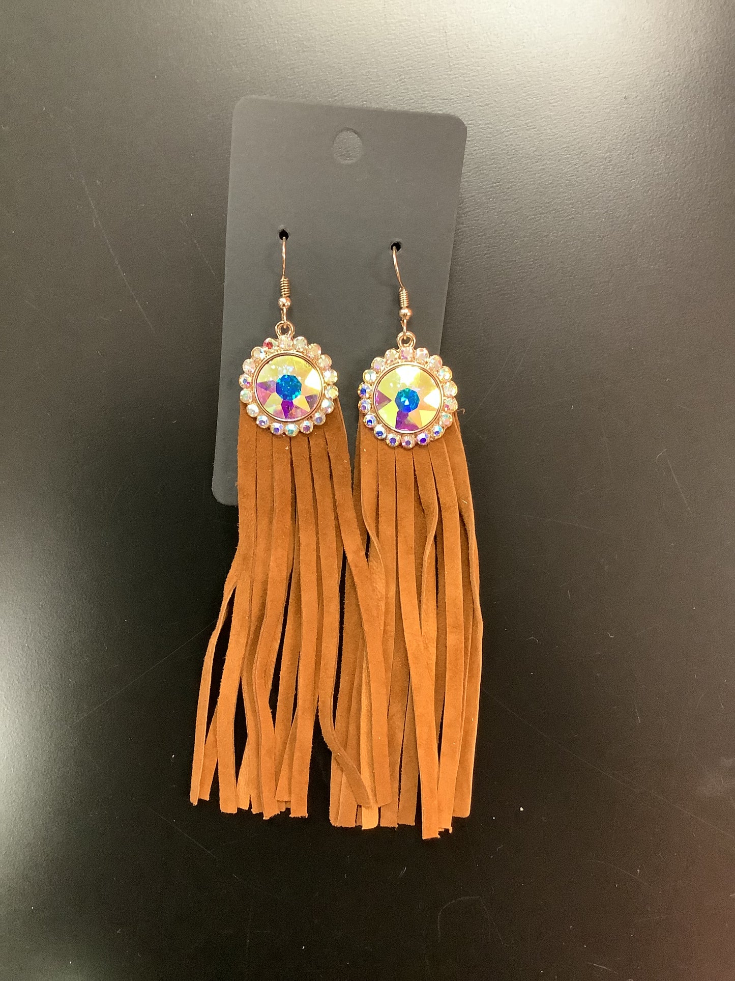Western Brown Dangle Earrings