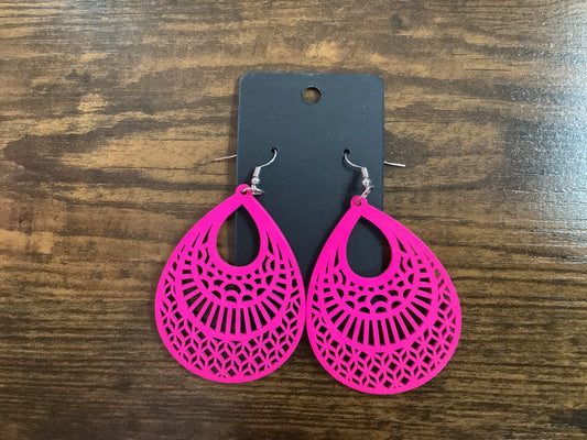 Large Pink Earrings