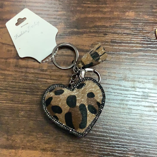 Cheetah print keychain