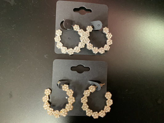 Flower Hoop Earrings