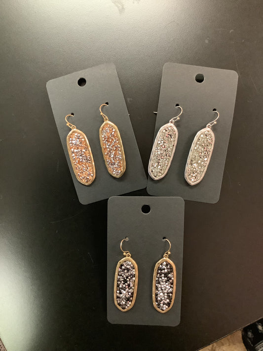 Glitter Rhinestone Earrings