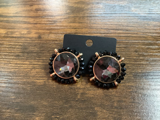 Black Beaded Stud
