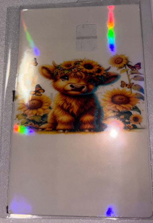 Cow w sunflowers 