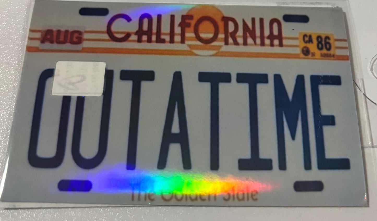 Out of time license plate 