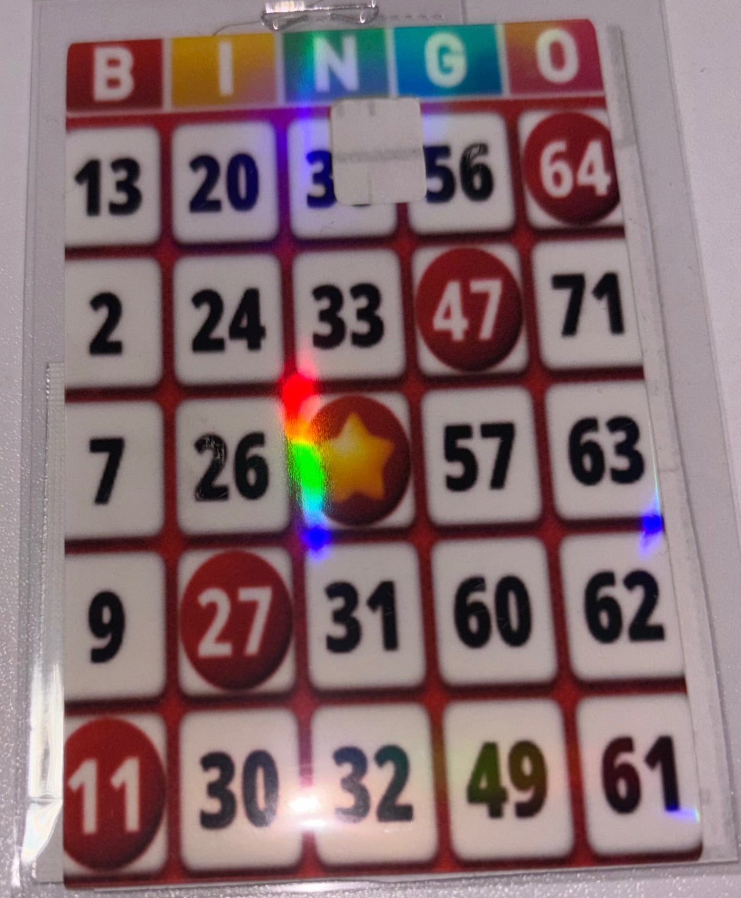 Bingo card