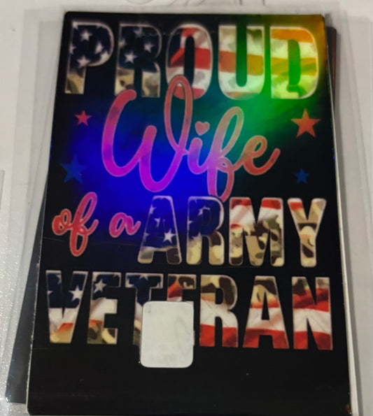 Wife of army veteran 