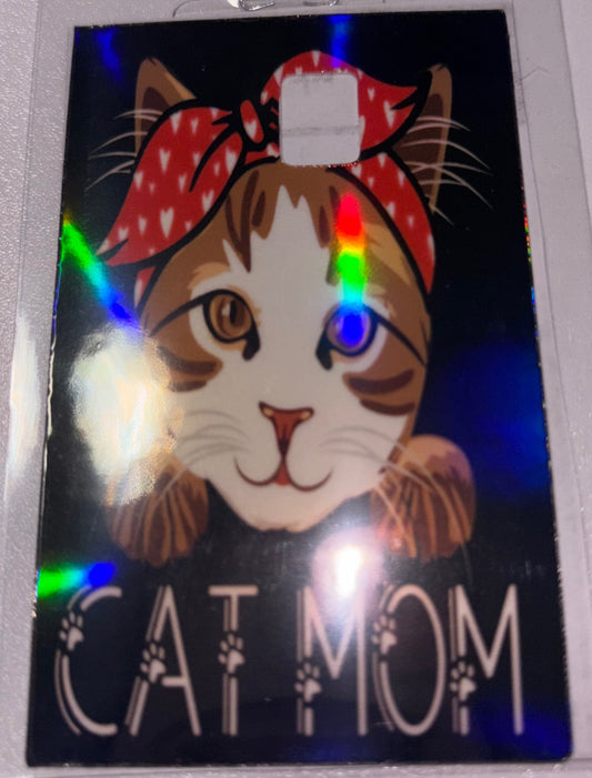Cat mom black background 