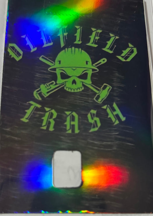 Oilfield trash green skull