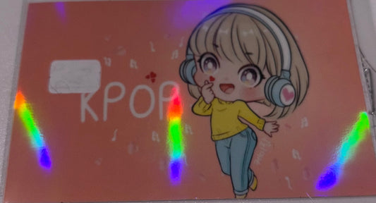 K-pop girl w headphones 