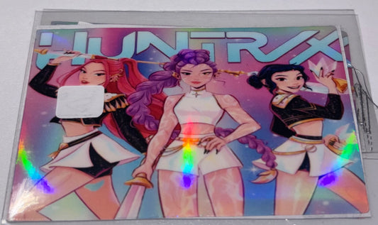 K-pop demon hunters pink purple bkgd 