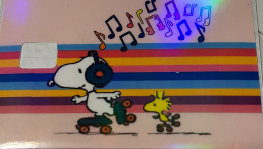 Snoopy roller skates pink 
