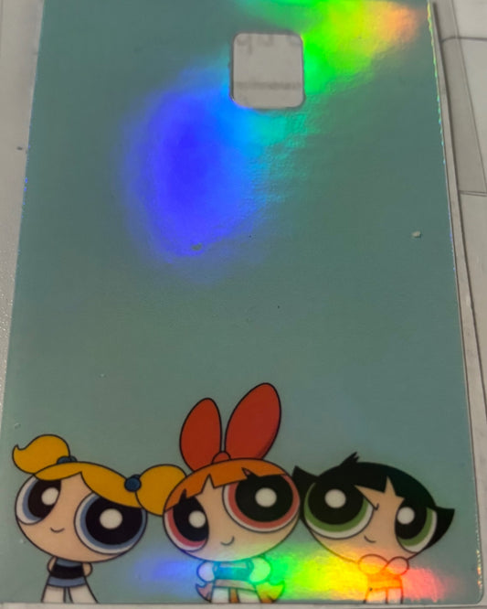 Powe puff girls blue background 