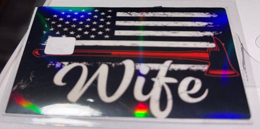 Firefighter wife Blk flag