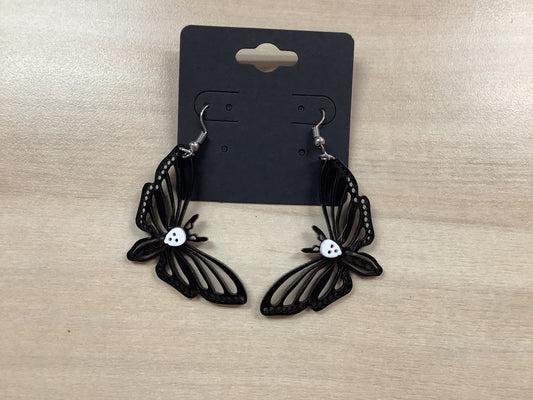 Halloween Bat with Skull Earrings