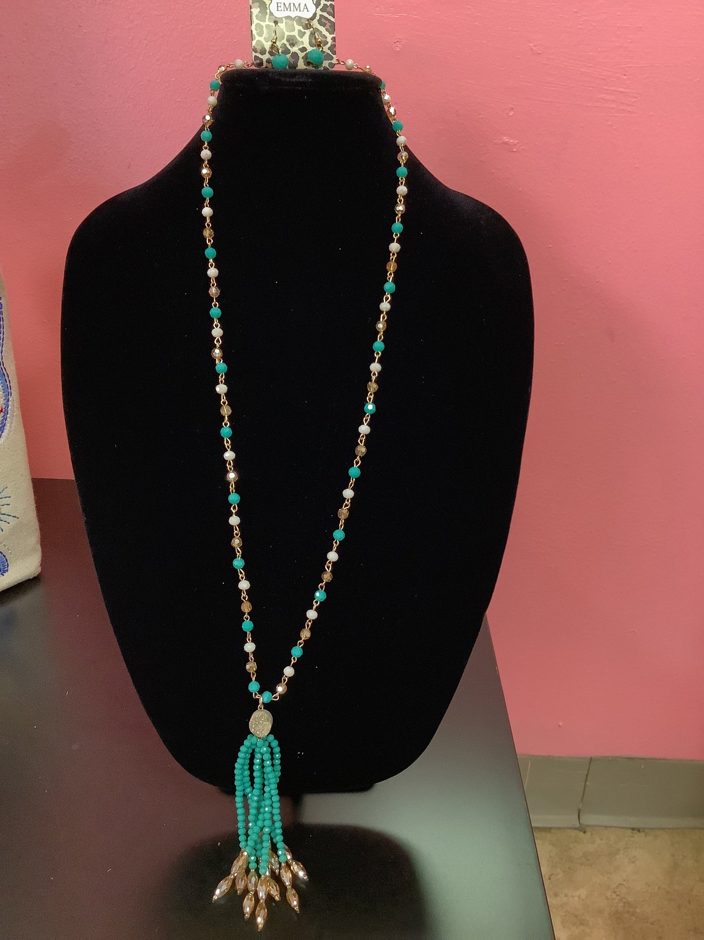Turquoise and Gold Necklace