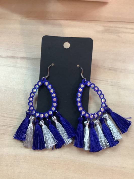 Silver Blue Earrings