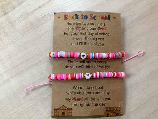 Mom and Daughter School Bracelet