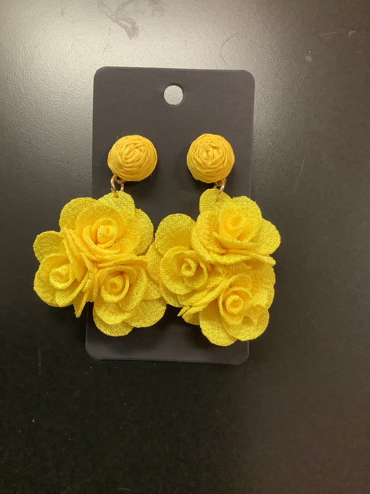 Yellow Flower Bouquet Earrings
