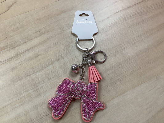 Pink Bow Keychain