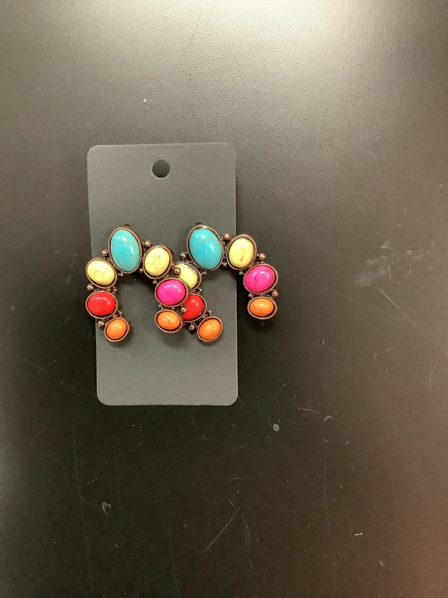 Multi Color Western Earrings