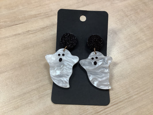 Acrylic Halloween Ghost Earrings