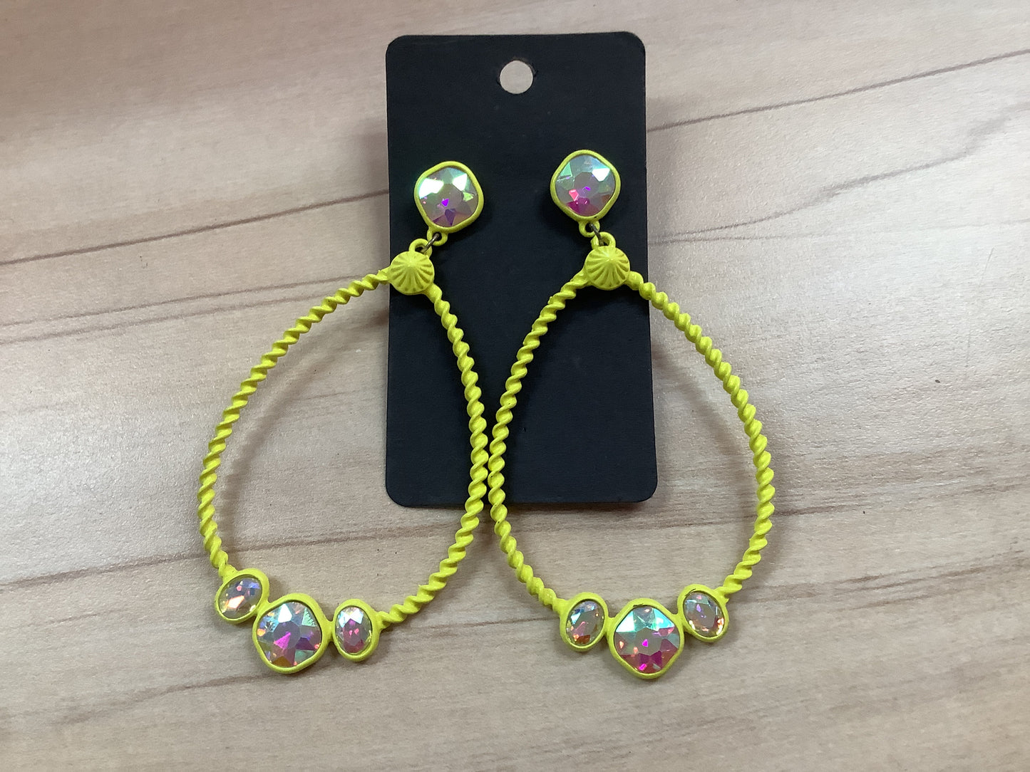 Yellow Metal Earrings