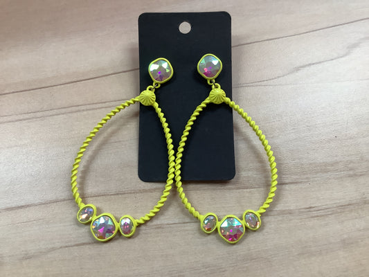 Yellow Metal Earrings