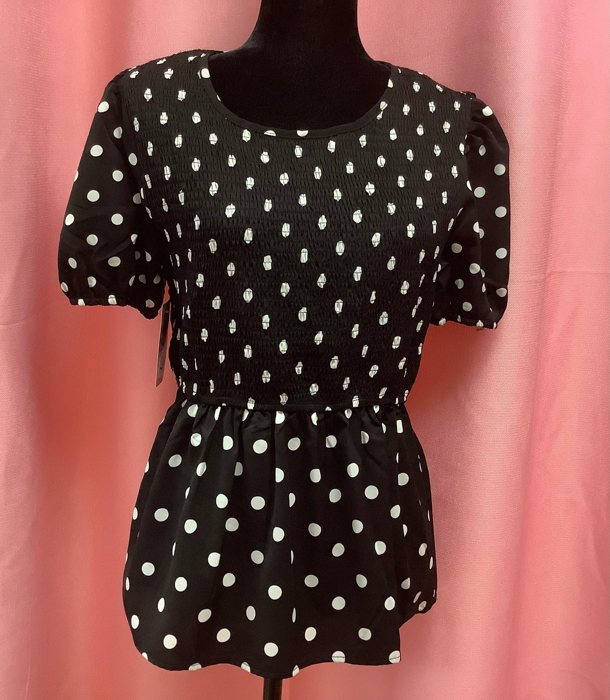 Black polka Dot Blouse
