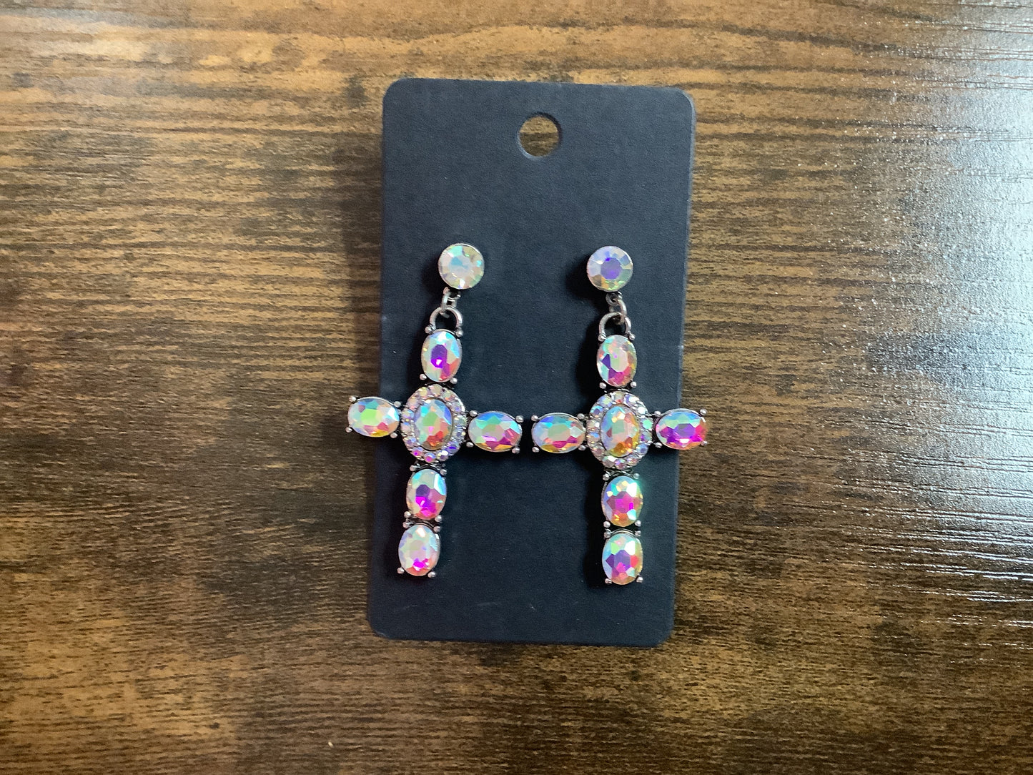 Bling Cross Earrings