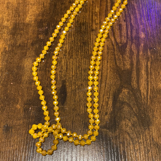 Mustard Beaded Necklace