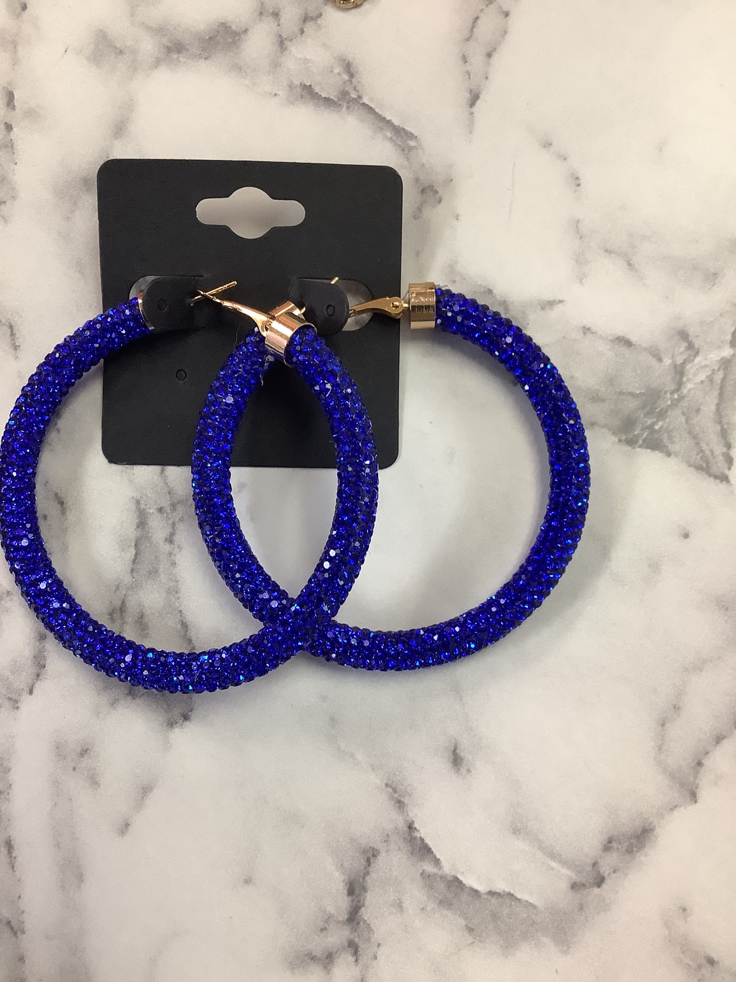 Blue Beaded Hoop
