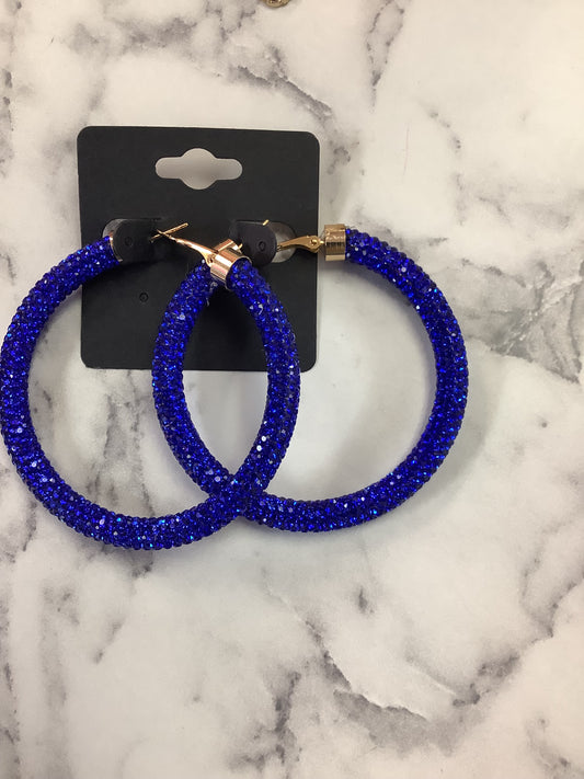Blue Beaded Hoop