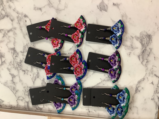 Stitched Floral Earrings