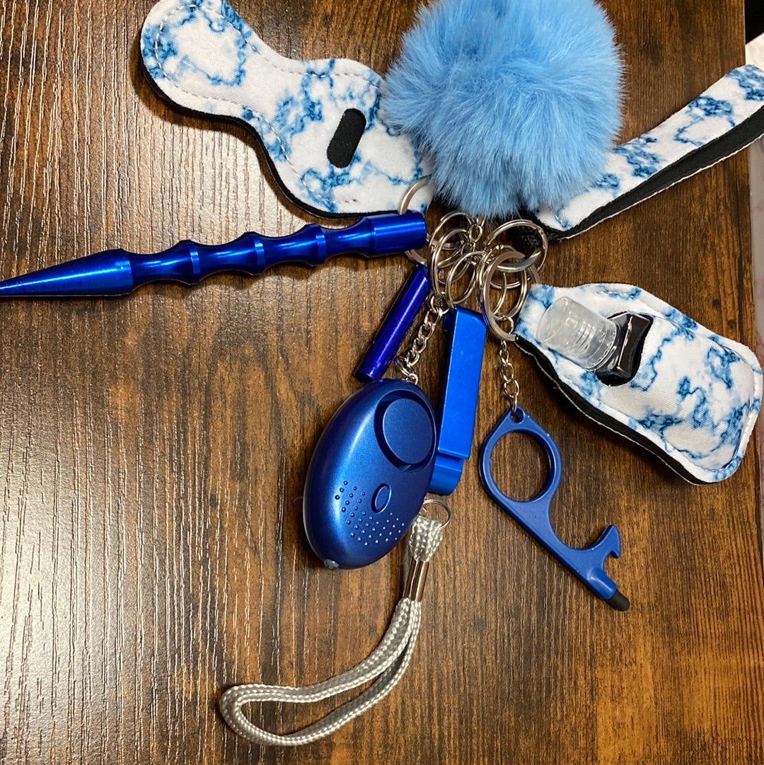Blue self defense Keychain