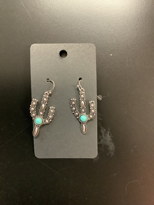 Cactus Silver Earrings
